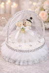Eternabloom™ – Teddy Bride & Groom Ring Basket