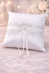 Eternabloom™ – Lace Bow Bridal Ring Pillow