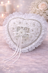 Eternabloom™ Crystal Rose Heart Bridal Ring Pillow | Wedding Ring Cushion