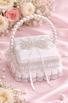 PearlÉtreinte™ Heart Bow Bridal Ring Basket