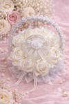 RoséVow™ Floral Bouquet Bridal Ring Pillow
