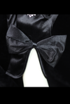 Black Satin Bridal / Party Hand Glove With Big Bow - FB-HG07