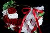 Eternabloom™ Crimson Ivory Bridal Hoop Bouquet