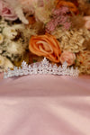 Frost Marquise Snowflake Bridal Tiara – Silver All-CZ Crown with Repeating Star Cluster Pattern & Graduated Silhouette