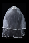 Classic Satin-Edge Two-Layer Bridal Veil - FB-V19