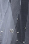 Pearl Blossom Scatter Short Bridal Veil - FB-V08
