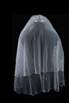 Classic Beaded Floral Short Bridal Veil - FB-V04