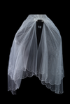 Classic Beaded Floral Short Bridal Veil - FB-V04