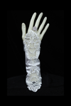 Elegant Satin & Lace Cutwork Bridal Hand Glove - FB-HG17