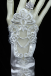 Elegant Satin & Lace Cutwork Bridal Hand Glove - FB-HG17
