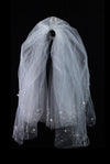 Pearl Blossom Scatter Short Bridal Veil - FB-V08